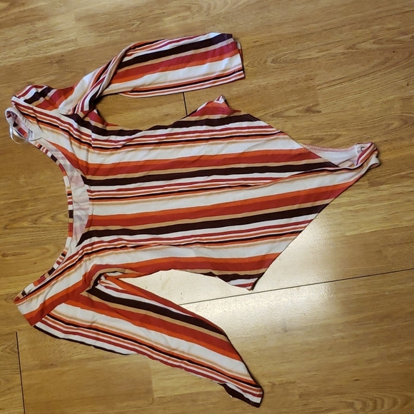 F21 fall stripe bodysuit sz small - Picture 5 of 5
